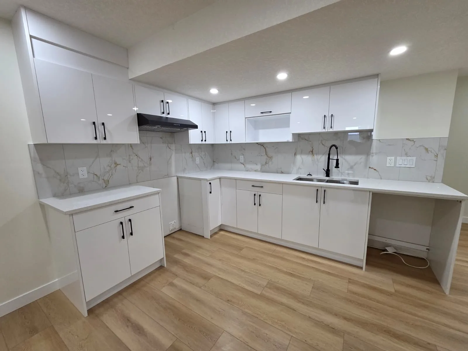 Spacious kitchen with island and pendant lighting, Calgary